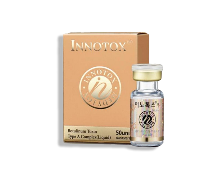 Innotox 50 liquid botulinum toxin type A for wrinkle reduction and facial rejuvenation.