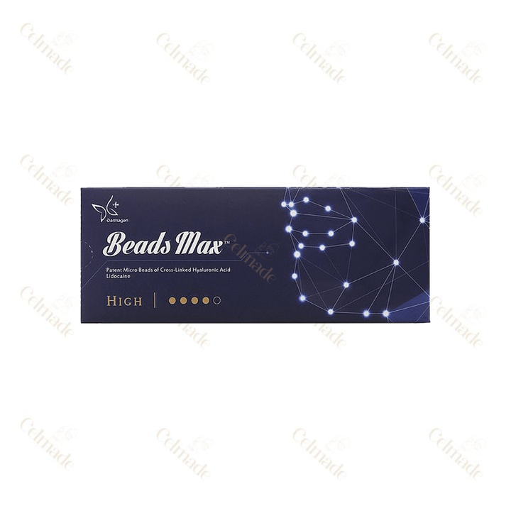 Beads Max High hyaluronic acid filler, ideal for advanced facial volumizing and contouring.
