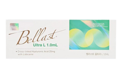 Bellast Ultra L hyaluronic acid filler with Lidocaine, ideal for deep volume and facial contouring.