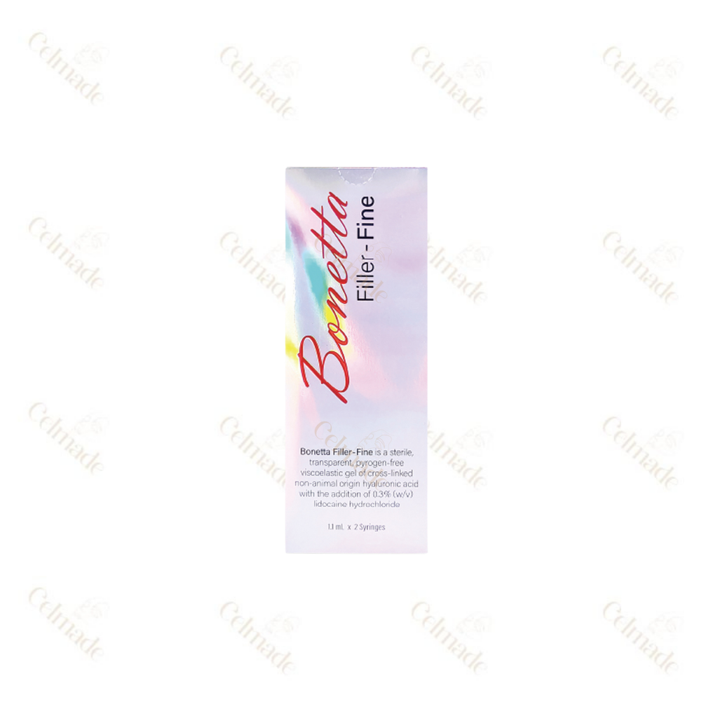 Bonetta FINE hyaluronic acid filler for subtle volume and fine line reduction.