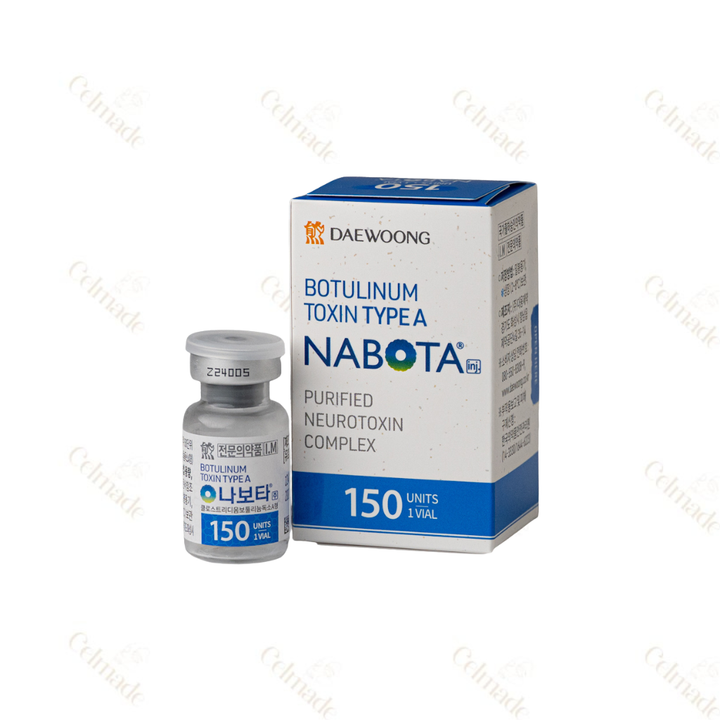 Nabota 150U botulinum toxin type A, Nabota 150 units Daewoong Pharmaceutical, Nabota 150U Korean botulinum toxin, Nabota 150U professional vial.