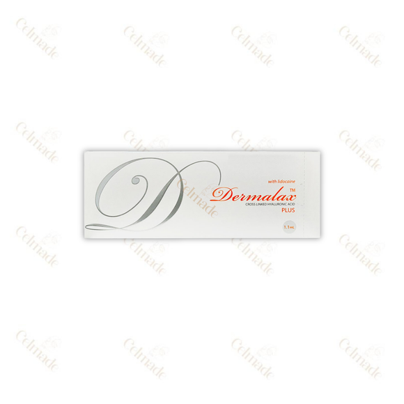Dermalax Plus hyaluronic acid filler with Lidocaine for fine line reduction and subtle volume.