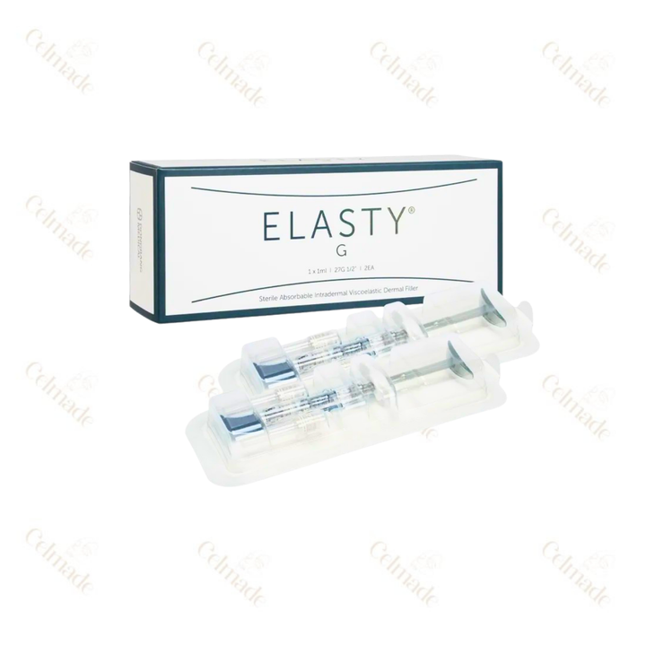 Elasty GRAND high-density hyaluronic acid filler with Lidocaine for deep volume and contouring.