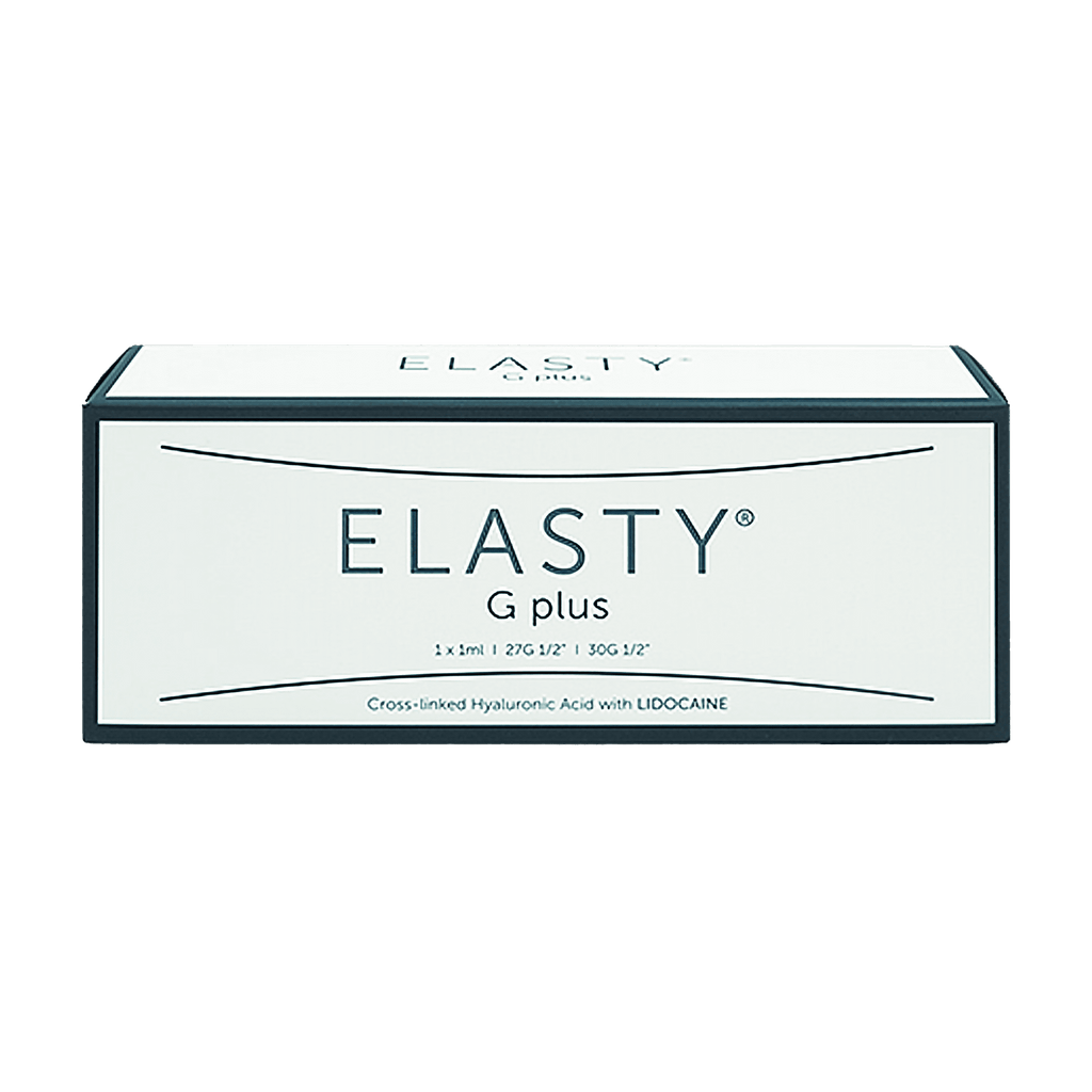 Elasty G Plus high-density hyaluronic acid filler with Lidocaine for deep volume and facial contouring.