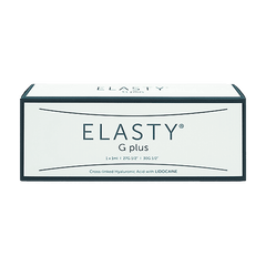 Elasty G Plus high-density hyaluronic acid filler with Lidocaine for deep volume and facial contouring.