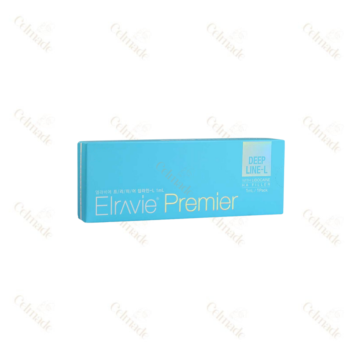 Elravie Premier DEEP LINE L hyaluronic acid filler with Lidocaine for deep volume and contouring.