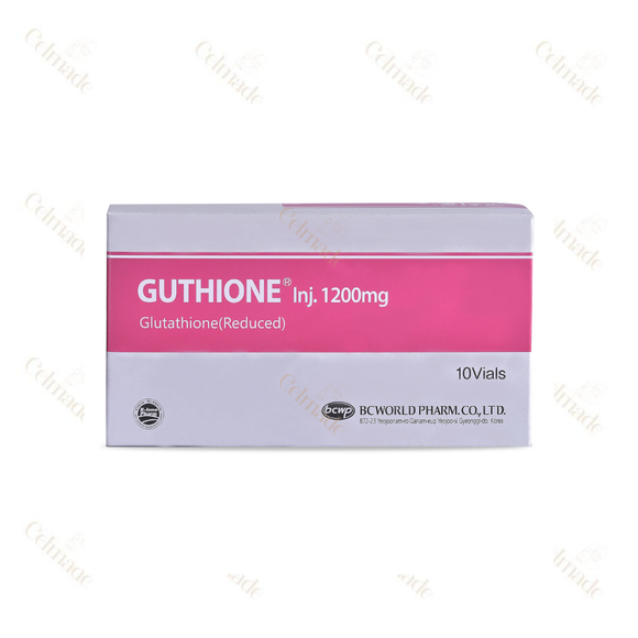 Guthione 1200mg Injection for skin brightening and antioxidant protection.