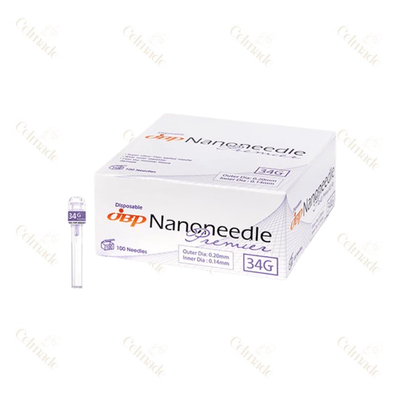 JBP Nano needle SUTW 34G (100pcs)(4mm, 6mm, 8mm).