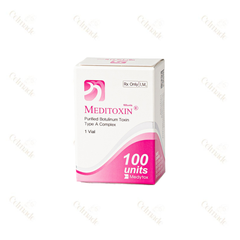 Meditoxin 100 botulinum toxin type A for wrinkle reduction and facial rejuvenation.