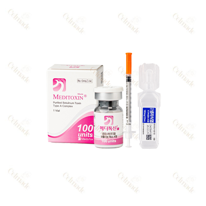 Meditoxin 100 botulinum toxin type A for wrinkle reduction and facial rejuvenation.