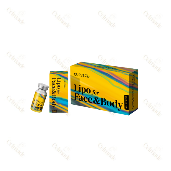 CurveMED Lipo for Face & Body injectable contouring system — 10 mL vials and yellow box