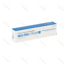 NEO PRO CREAM 30G compact lidocaine-based numbing cream for pain relief in cosmetic procedures.