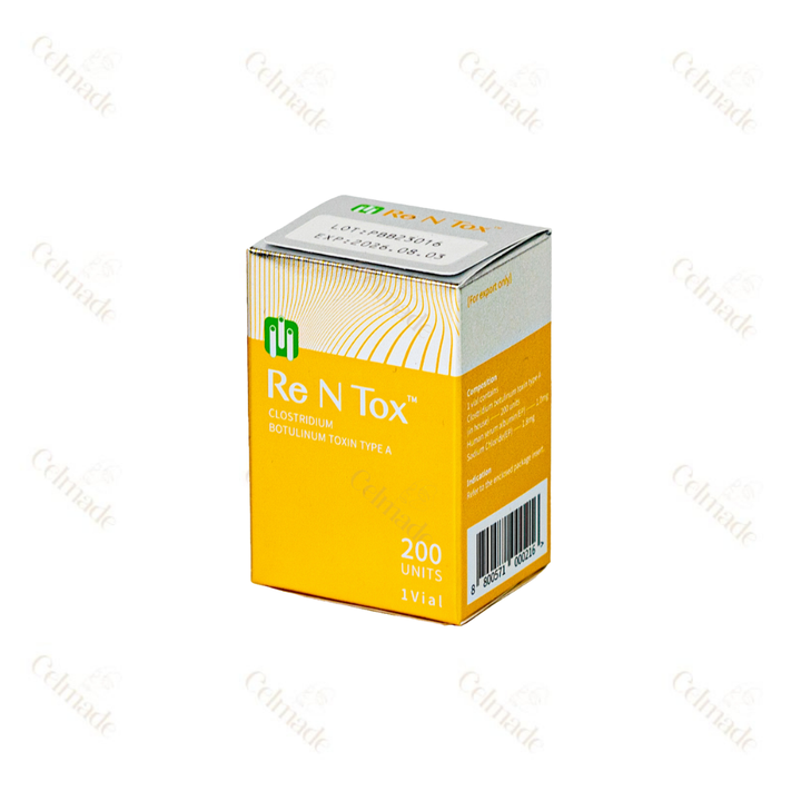 Re N Tox 200 high-dose botulinum toxin type A for wrinkle reduction and facial rejuvenation.