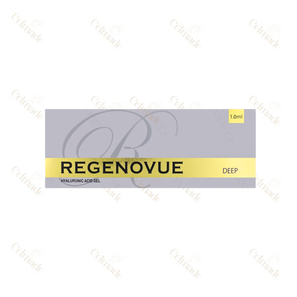 REGENOVUE DEEP hyaluronic acid filler for deep wrinkle reduction and facial contouring.