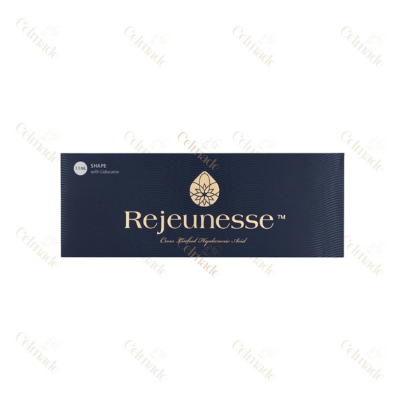 REJEUNESSE SHAPE high-density hyaluronic acid filler for deep contouring and volume restoration.