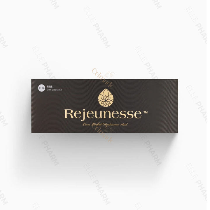 REJEUNESSE FINE low-density hyaluronic acid filler for fine line reduction and hydration.