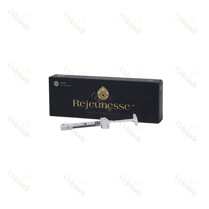 REJEUNESSE SHAPE high-density hyaluronic acid filler for deep contouring and volume restoration.