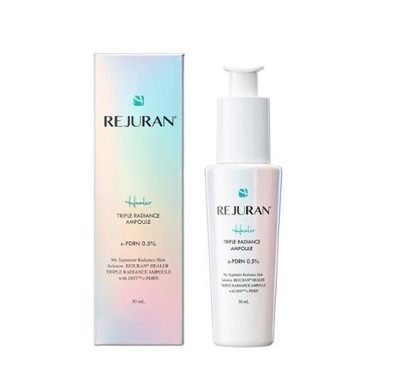 Rejuran Triple Radiance Ampoule – 30ml brightening ampoule with c-PDRN and PN for radiant skin.