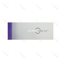 Revofil Ultra high-density hyaluronic acid filler with peptides for deep contouring and volume restoration.