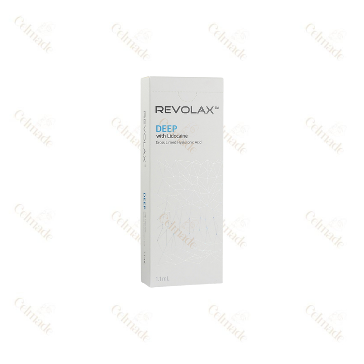 REVOLAX DEEP hyaluronic acid filler for deep wrinkle reduction and facial contouring.