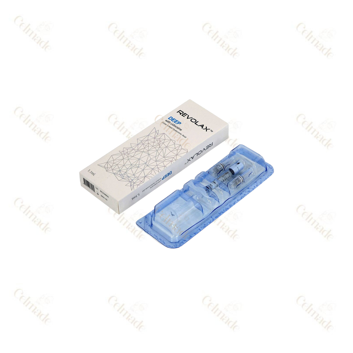 REVOLAX DEEP hyaluronic acid filler for deep wrinkle reduction and facial contouring.