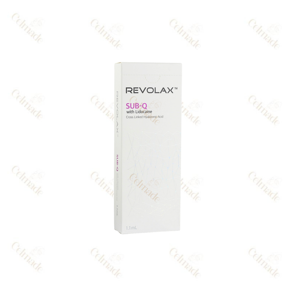 REVOLAX SUB Q ultra-high-density hyaluronic acid filler for deep contouring and volume restoration.