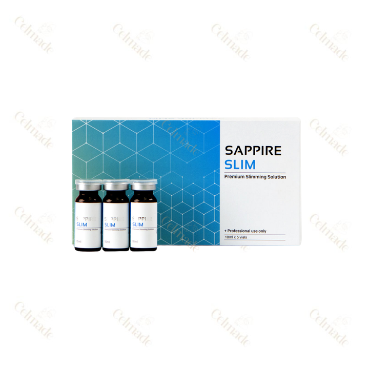 SAPPHIRE SLIM fat-dissolving injection for targeted body contouring.