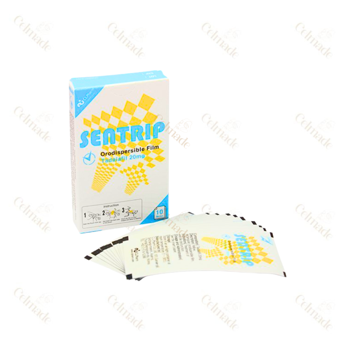 Sentrip 20mg strips for cognitive support and mental clarity, 10 strips per box.