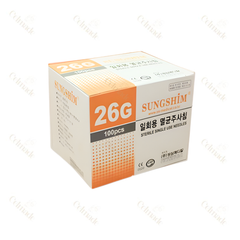 Sungshim Sterile Needles 26G 13mm/25mm/38mm /60mm/90mm.