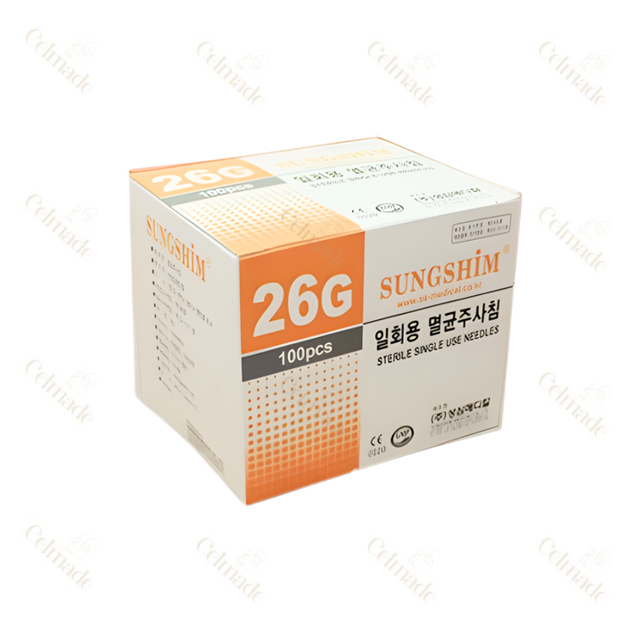 Sungshim Sterile Needles 26G 13mm/25mm/38mm /60mm/90mm.
