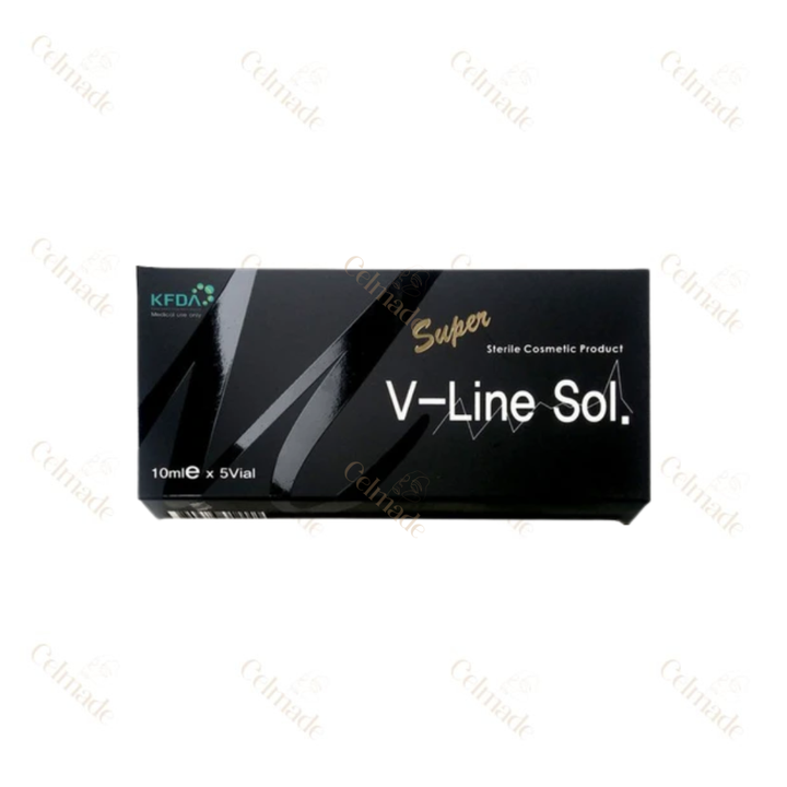 SUPER V LINE SOL fat-dissolving solution for V-shaped facial contouring.
