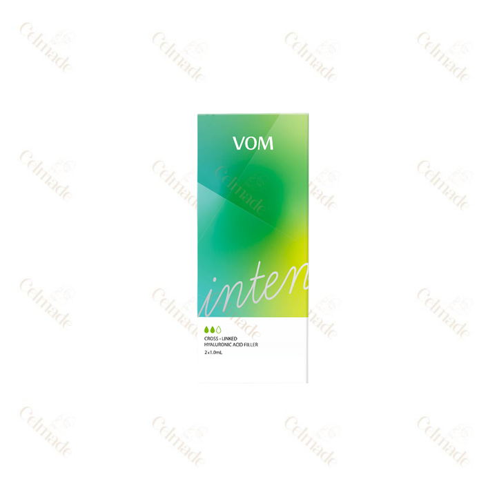 VOM O ( Intensive ) high-density hyaluronic acid filler for deep wrinkle reduction and facial sculpting.