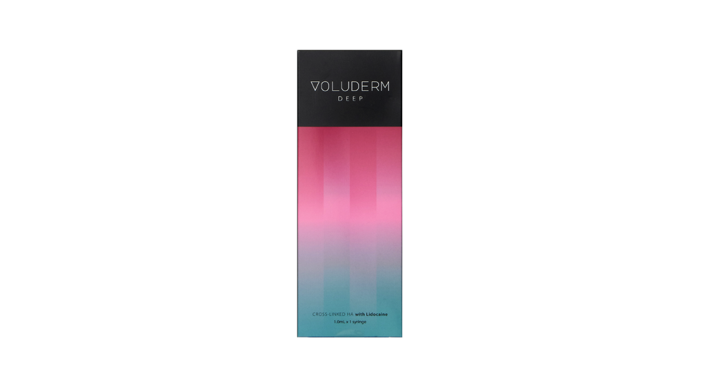 Voluderm Deep 1ml – Mid-depth dermal filler for wrinkle correction and facial contouring.