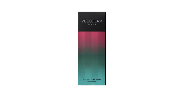 Voluderm Sub-Q 1ml – High-density HA filler for chin and jawline contouring.