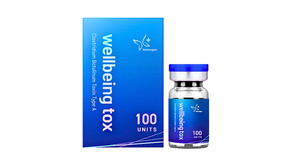 Wellbeing Tox 100 Units – Injectable neurotoxin for dynamic wrinkle treatment.