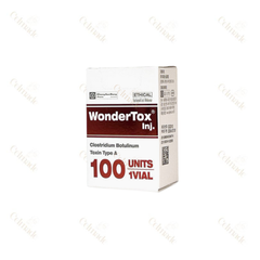 Wonder Tox 100 botulinum toxin type A for wrinkle reduction and facial rejuvenation.