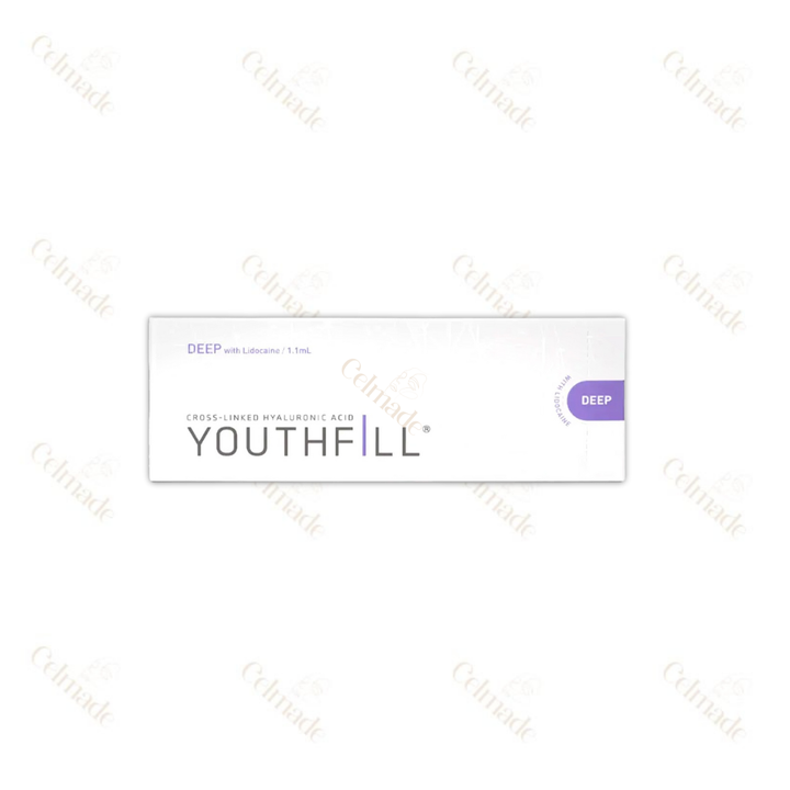 YOUTHFILL DEEP high-density hyaluronic acid filler for deep wrinkle reduction and facial contouring.