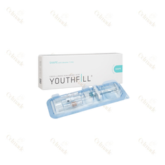 YOUTHFILL SHAPE medium-to-high density hyaluronic acid filler for facial contouring and volume enhancement.