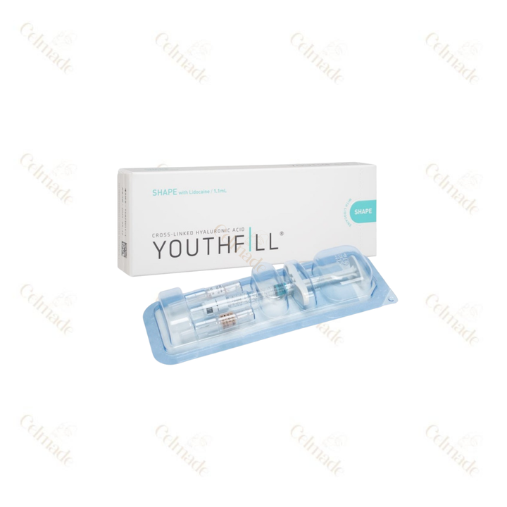 YOUTHFILL SHAPE medium-to-high density hyaluronic acid filler for facial contouring and volume enhancement.