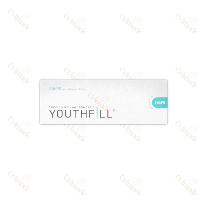 YOUTHFILL SHAPE medium-to-high density hyaluronic acid filler for facial contouring and volume enhancement.
