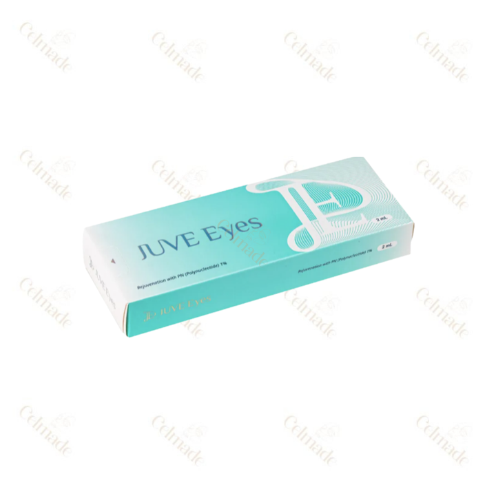 JUVE Eyes in precision packaging, ideal for reducing under-eye puffiness and wrinkles.
