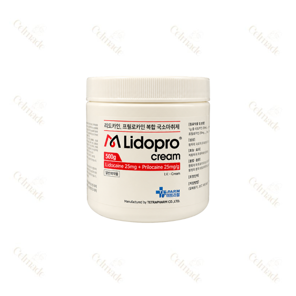 M Lidopro Cream 500g – Lidocaine 2.5% + Prilocaine 2.5% Topical Numbing Cream