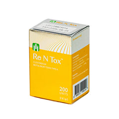 Re N Tox 200 high-dose botulinum toxin type A for wrinkle reduction and facial rejuvenation.