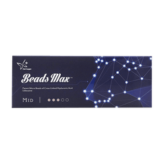 Beads Max Mid hyaluronic acid filler for moderate volume and contouring, ideal for cheeks and jawline.
