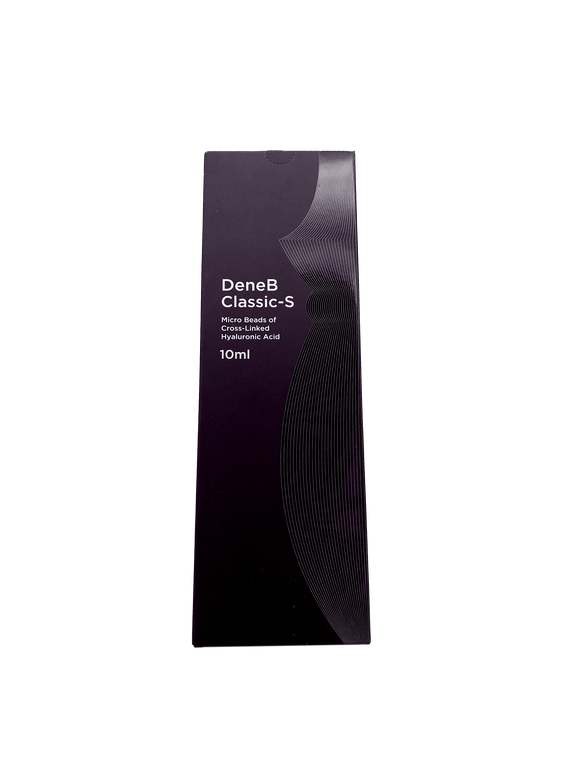DeneB Classic S hyaluronic acid filler for fine line reduction and subtle volume in delicate areas.