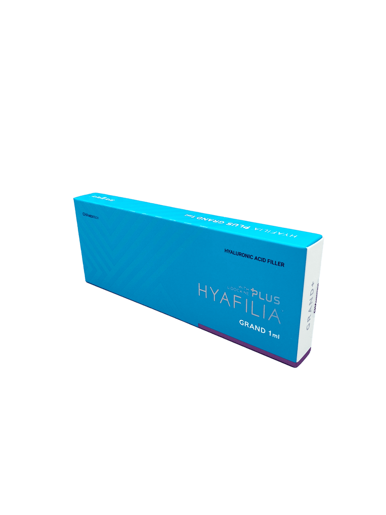 Hyafilia Plus Grand high-density hyaluronic acid filler for deep volume and facial contouring.