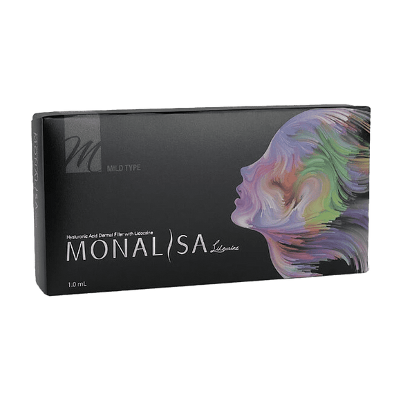 MONALISA MILD low-density hyaluronic acid filler for fine line reduction and subtle volume in delicate areas.