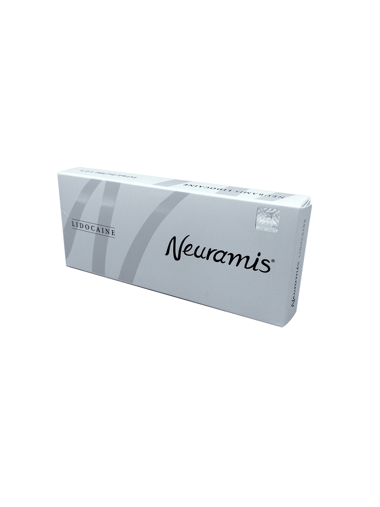 NEURAMIS LIDOCAINE medium-density hyaluronic acid filler for fine line reduction and volume with added comfort.