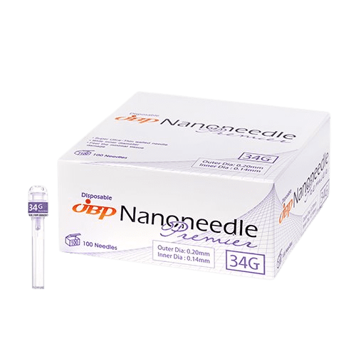 JBP Nano needle SUTW 34G (100pcs)(4mm, 6mm, 8mm).