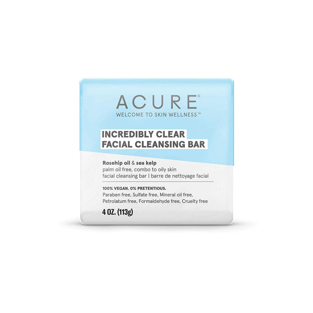 Acure Incrediblely Clear Facial Cleansing Bar.